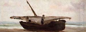 La barca by Modesto Urgell y Inglada