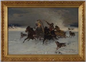 Attelage Poursuivi Par Des Loups
