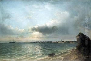 Clouds Gathering Over The Harbour by Ivan Konstantinovich Aivazovsky