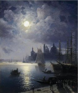 Venice At Night by Ivan Konstantinovich Aivazovsky
