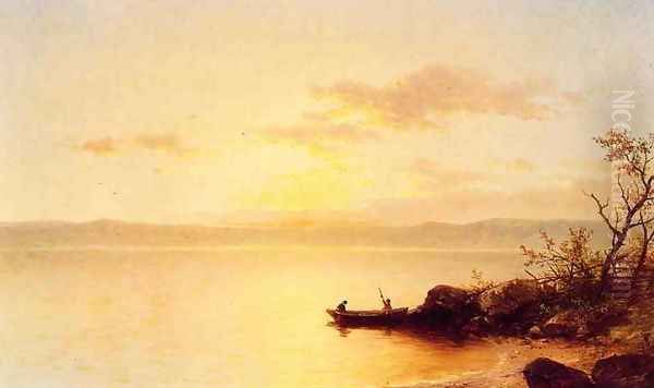 Lake at Sunset - view 1