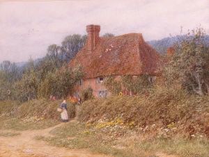 An Old Surrey Cottage by Helen Mary Elizabeth Allingham