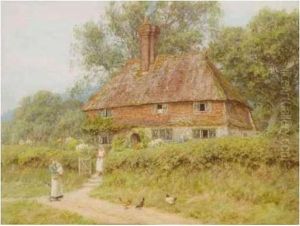 An Old Surrey Cottage by Helen Mary Elizabeth Allingham