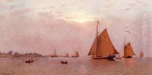 Ships Becalmed by Francis Augustus Silva