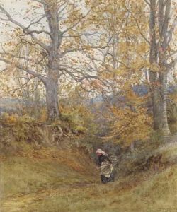 Gathering Firewood, Autumn by Helen Mary Elizabeth Allingham
