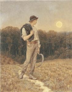 The Harvest Moon, 'globed In Mellow Splendour' by Helen Mary Elizabeth Allingham