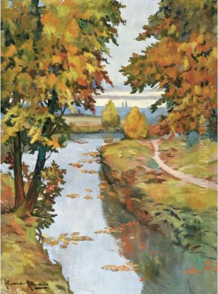 Autumn At The River Bank - view 1