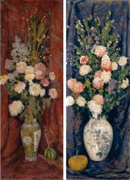A Pair Of Still Lifes With Flowers - view 1