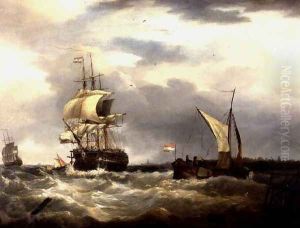 Vessels off the Dutch Coast by George Webster