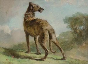 A Lurcher In A Landscape by Richard Ansdell