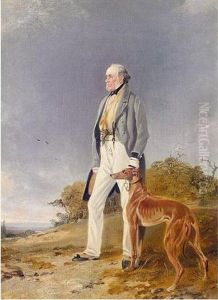 Mr Geddes And His Dog Glory by Richard Ansdell