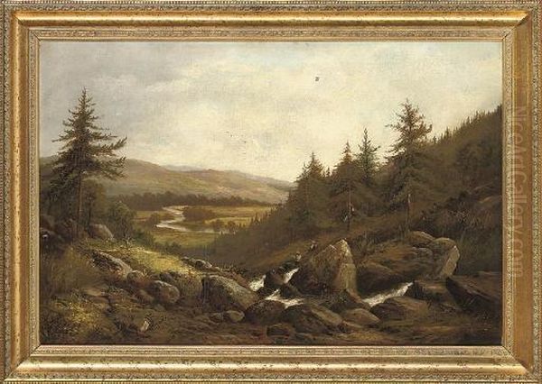 Fishing In A Rocky Stream, Betts-y-coed - view 1
