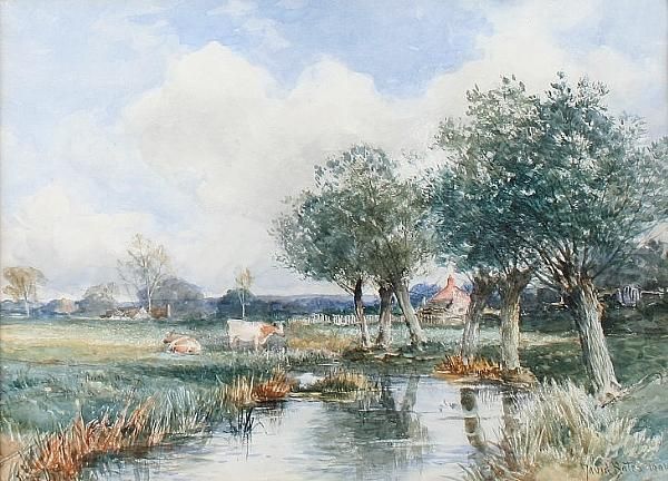 "on The Way To The Pasture", And "near Upton", A Pair - view 1