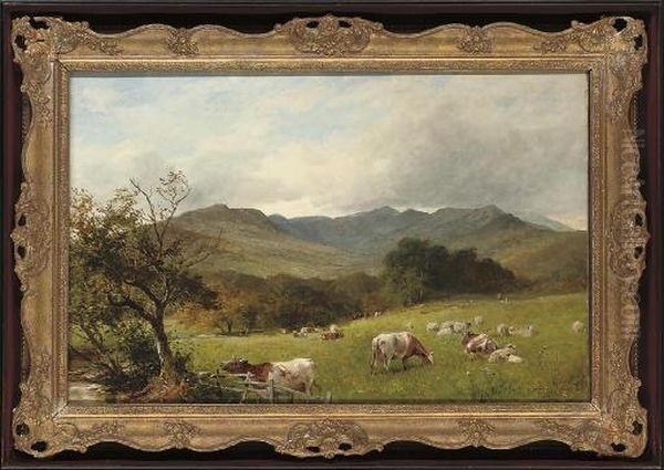 Cattle Grazing Before Rydal Fell, Westmorland - view 1