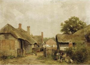 A Farmyard, Eckington Village A Farmyard, Eckington Village