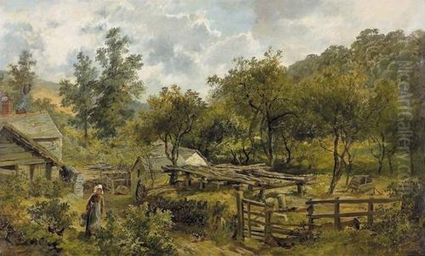 "an Old Farm, Hessenford". - view 1
