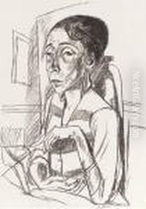 Portrait Of The Dancer Sent M'ahesa (bildnis Der Tanzerin Sent M'ahesa) (h. 182) by Max Beckmann