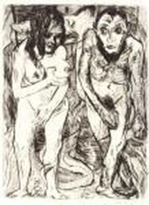 Adam And Eve by Max Beckmann