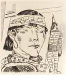 Snake Lady (schlangendame) by Max Beckmann