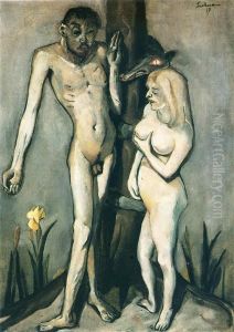 Adam And Eve by Max Beckmann