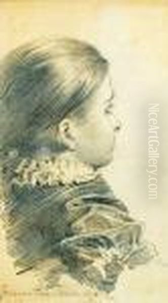Portrait De Fillette De Profil - view 1