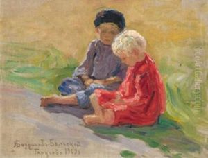 Playing Children by Nikolai Petrovich Bogdanov-Belsky