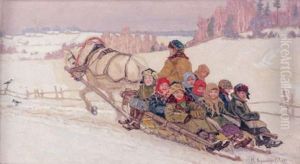 Traineau by Nikolai Petrovich Bogdanov-Belsky