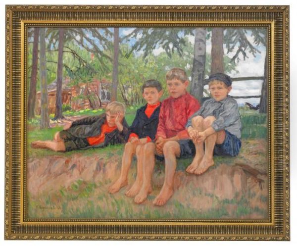 Four Boys In A Landscape - view 1