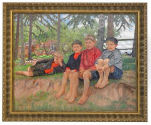 Four Boys In A Landscape