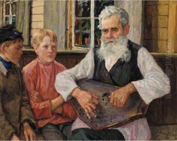 The Zither Player - view 1
