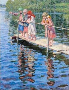 Children On The Lake by Nikolai Petrovich Bogdanov-Belsky