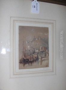 The Quay, Genoa, Watercolour by Richard Parkes Bonington