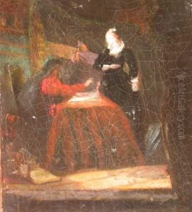 Marie Medicis Et Son Conseiller by Richard Parkes Bonington