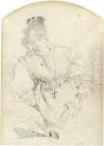 Portrait Of A Sleeping Girl by Richard Parkes Bonington