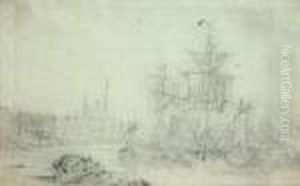Shipping In The Bacino Di San Marco, Venice by Richard Parkes Bonington