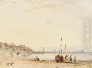 The Mouth Of The Somme, With St.
Valery Sur Somme And Le Crotoy In The Distance To The Right by Richard Parkes Bonington