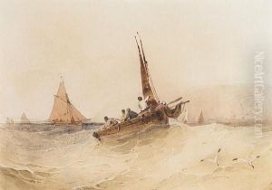 Off The French Coast, The Channel by Richard Parkes Bonington