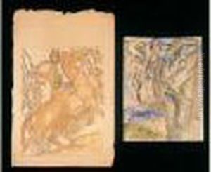 Dix Dessins Comprenant Huit Etudes Pour Une Amazone