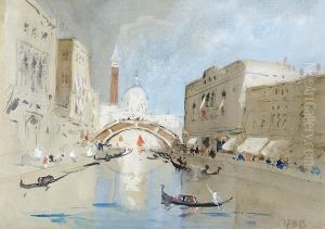 Gondolas Near St. Mark's Basilica, Venice