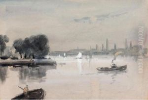 The Thames Beneath A Leaden Sky