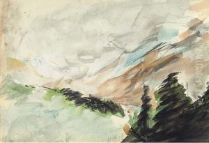 The Alps At Wengen by Hercules Brabazon Brabazon