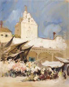 The Vegetable Market, Venice by Hercules Brabazon Brabazon