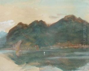 A View Across Lake Maggiore by Hercules Brabazon Brabazon