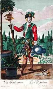 A gardener allegorical representation by Martin Engelbrecht