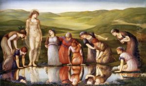 The Mirror of Venus I by Sir Edward Coley Burne-Jones