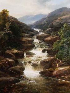 Upper Falls, Aberfeldy, 1870 by James Burrell-Smith