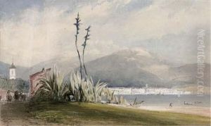 View Across The Bay Towards Nice by William Callow