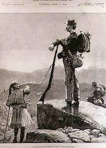 On the Lookout: Infantry Soldiers of the Greek Army, from The Illustrated London News, 4th October 1886 - view 1