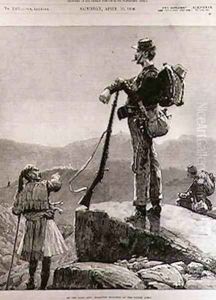 On the Lookout: Infantry Soldiers of the Greek Army, from The Illustrated London News, 4th October 1886 by Richard Caton Woodville