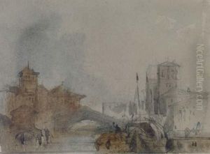 On The Grand Canal, Venice, Before The Rialto Bridge by William Callow